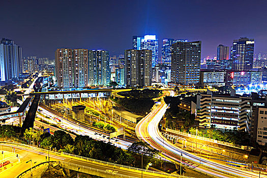 红绿灯,城市,夜晚