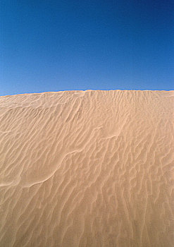 突尼斯,撒哈拉沙漠,波纹,沙丘,天空