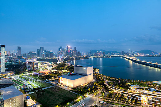 深圳前海夜景,宝安欢乐港湾