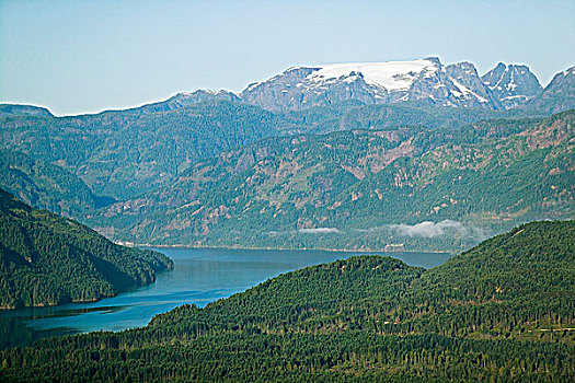 湖,冰河,山谷,温哥华岛,不列颠哥伦比亚省,加拿大