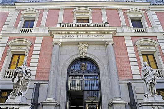 入口,建筑,军事博物馆,马德里,西班牙,欧洲