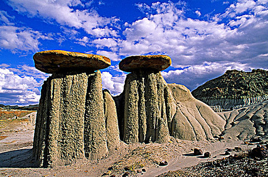 怪岩柱,恐龙省立公园,中心,艾伯塔省,加拿大