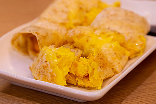 台湾人很喜欢也很好吃的早餐,鸡肉蛋饼