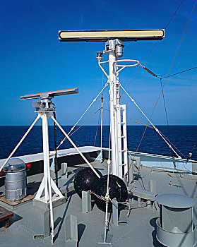 雷达,无线电,天线,游船,萨罗尼克湾,海湾,海洋,希腊