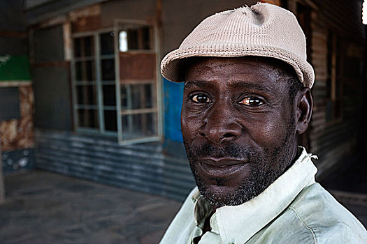 男人,帽子,靠近,纳米比亚,非洲