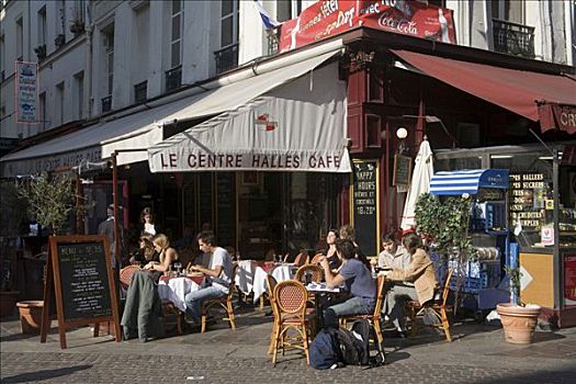 街边咖啡厅,郡,巴黎,法国,欧洲