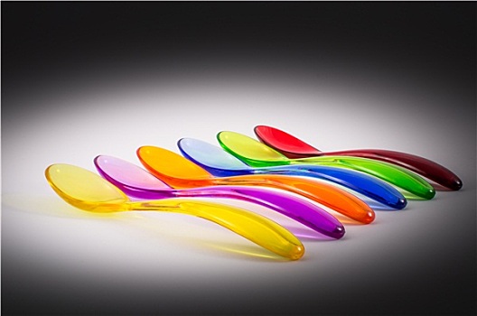 彩色,塑料制品,勺子