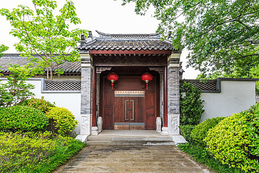 院山东省青岛市即墨古城街景山东省青岛市即墨古城街景新中式别墅大门