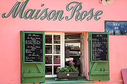 咖啡,玫瑰,蒙马特尔,巴黎,法国