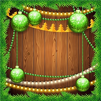 圣诞节,背景,绿色,球