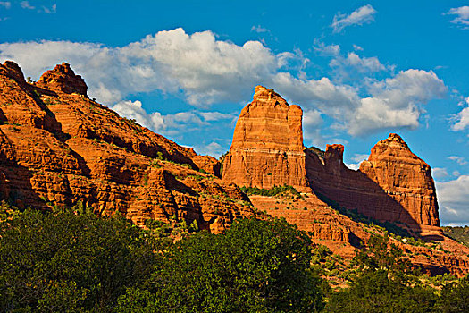 山,红岩,远景,塞多纳,亚利桑那,美国