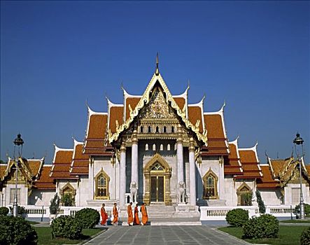云石寺,大理石庙宇,曼谷,泰国