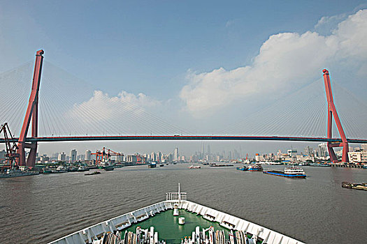 桥,黄浦江,上海,中国