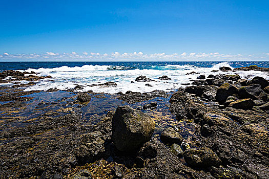 火山岩,岩石海岸,特内里费岛,加纳利群岛,西班牙