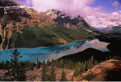 佩多湖,班芙国家公园,艾伯塔省,加拿大
