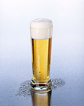 亮光,啤酒,玻璃杯