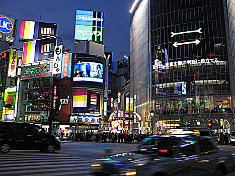 街景,涩谷,东京,日本