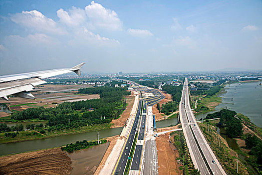 高空飞机看大地