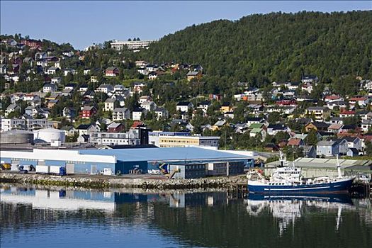 船,商业码头,特罗姆瑟,挪威