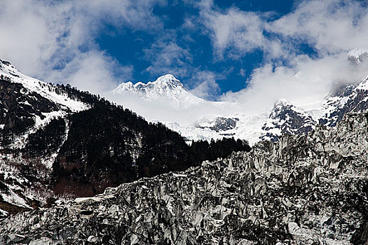 云南,德钦县,香格里拉,梅里雪山,明永冰川