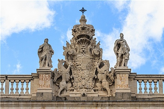 马德里,皇宫,盾徽,上面,宫殿,西班牙