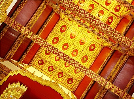 泰国,庙宇,天花板