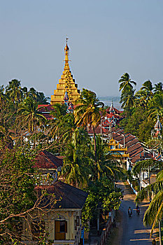 风景,庙宇,缅甸,亚洲