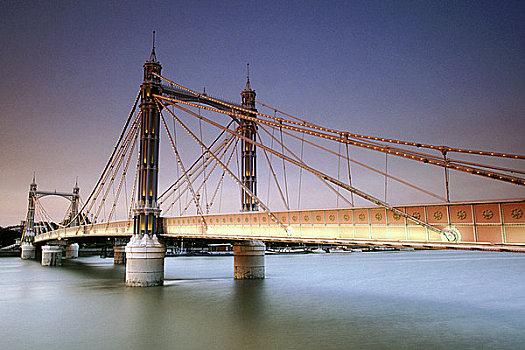 英格兰,伦敦,银行,泰晤士河,桥,黄昏