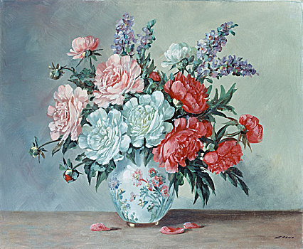 花瓶,玫瑰,20世纪,艺术
