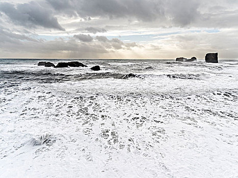 北方,大西洋海岸,靠近,暴风雪,重,大风,大幅,尺寸