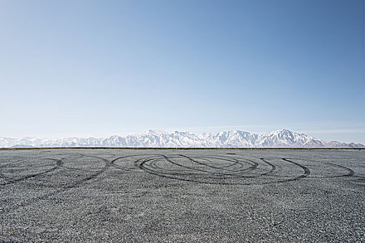 空路,白色,雪,山