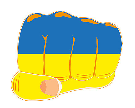 拳头,乌克兰人,旗帜