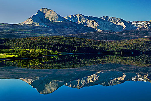 湖,冰川国家公园,蒙大拿