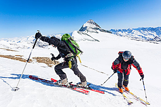 滑雪,登山者,陶安,提洛尔,奥地利