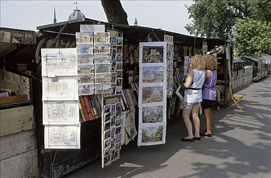 书本,销售,码头,塞纳河,巴黎,法国