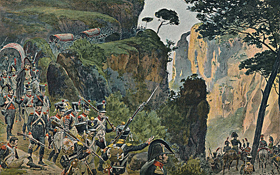 法国,军队,山,葡萄牙,1896年,艺术家,未知