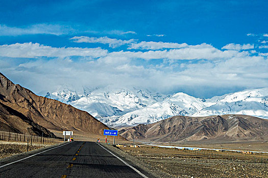 新疆,雪山,公路,石山