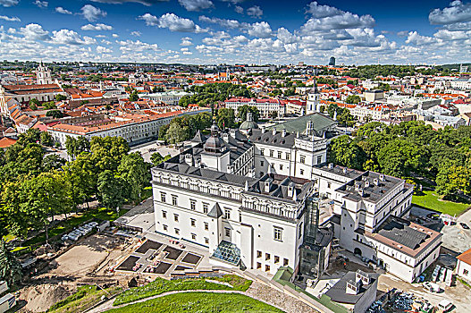 风景,大教堂广场,维尔纽斯,立陶宛,大教堂,心形,天主教,灵性,生活