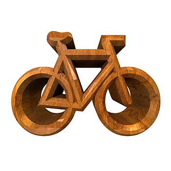 自行车,象征,木头