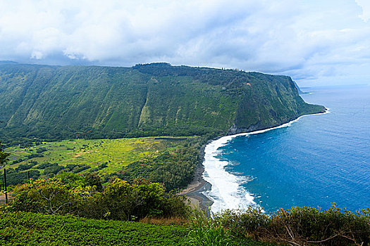 鸟瞰夏威夷钻石头火山口
