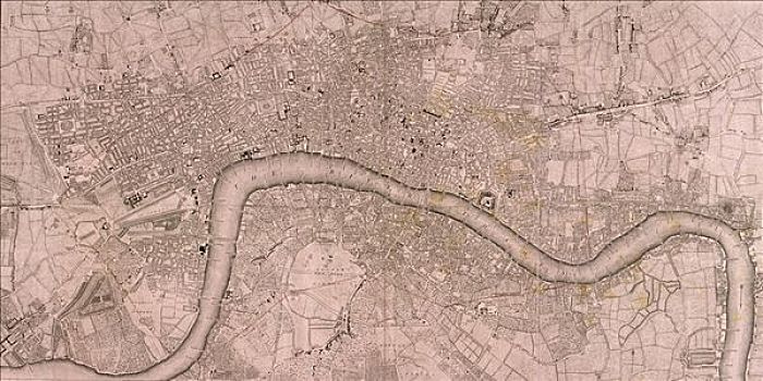 地图,伦敦,展示,内战,要塞,艺术家
