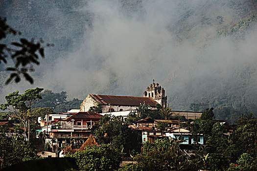 山村,雾气,阿尔泰,危地马拉,中美洲