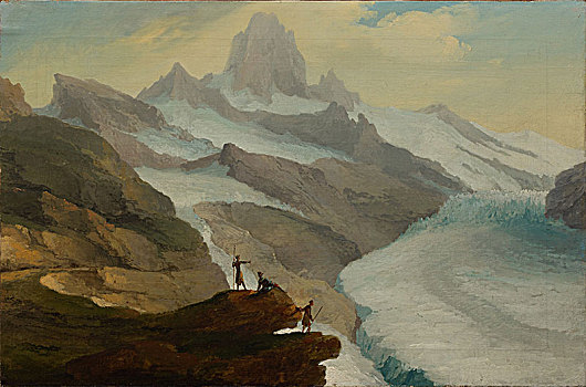 风景,上方,格林德威尔,冰河,1778年