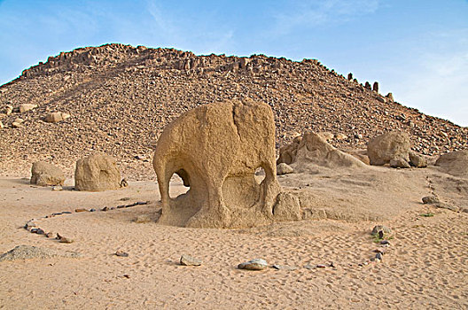 石头,排列,荒芜,靠近,阿尔及利亚,非洲