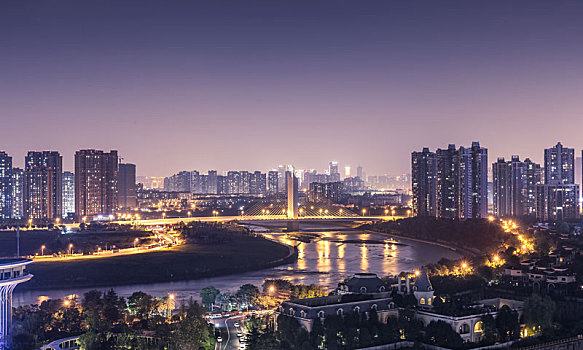 成都牧华路大桥夜景