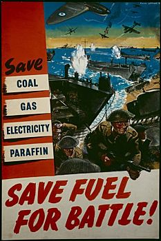 救助,燃料,二战,海报,艺术家