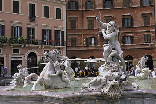 意大利,罗马,纳佛那广场,喷泉