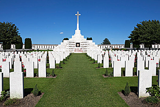 小床,军事墓地,十字架,牺牲,第一次世界大战,墓地,白色,墓碑