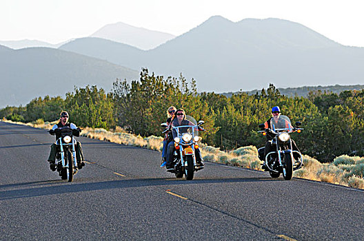人,骑,摩托车,靠近,旗杆,亚利桑那,美国