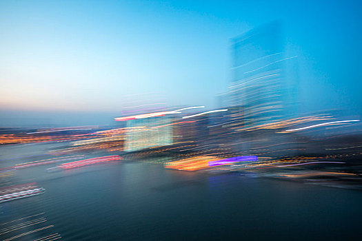 上海,黄浦江,两岸,夜景